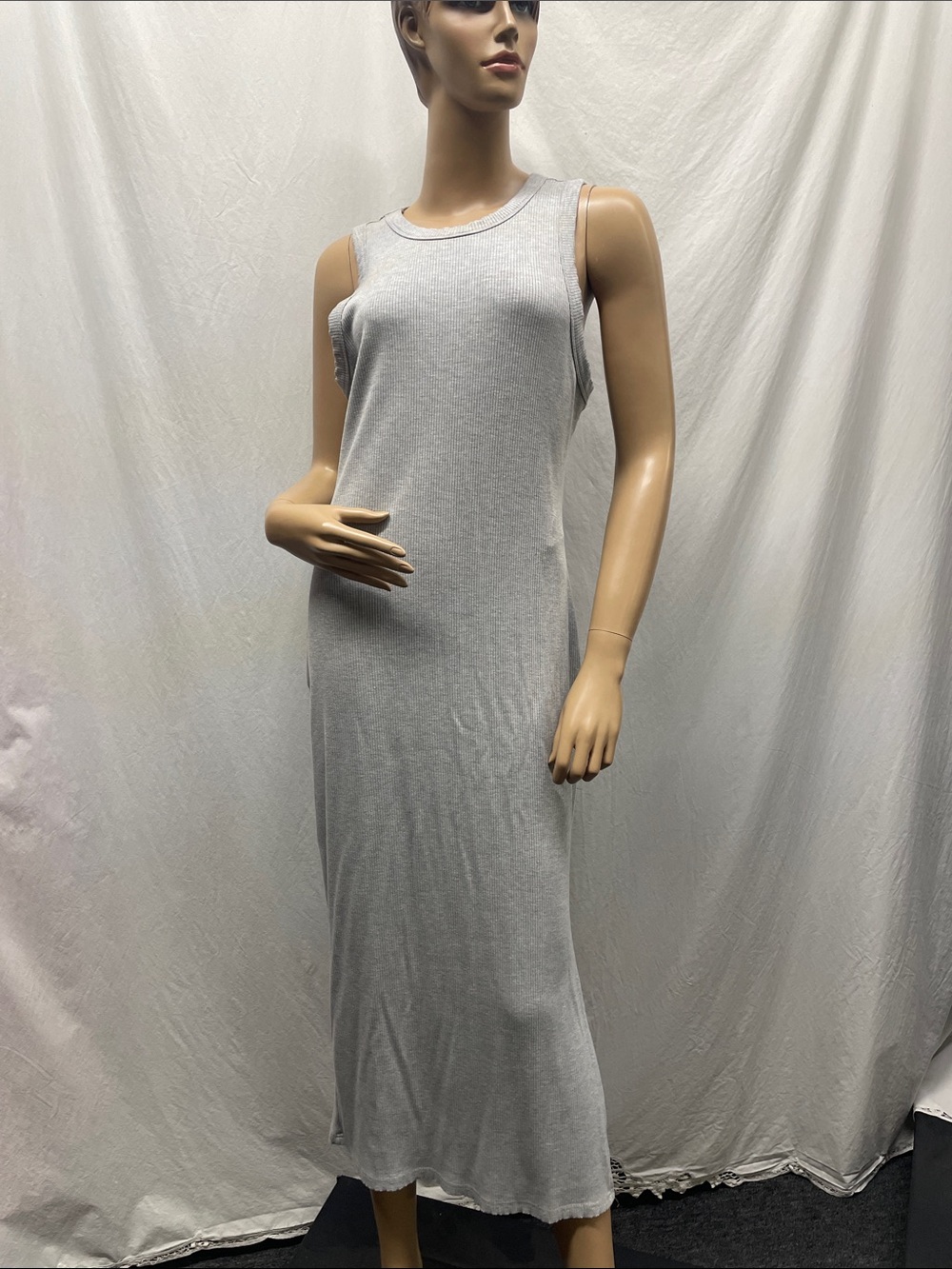 Faded Rose Women's Gray Bodycon Sleeveless Maxi Dress NWOT